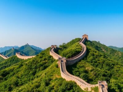 Aerial view of the Great Wall of China