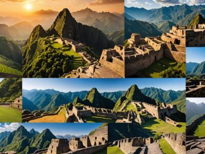 Collage of ancient world landmarks