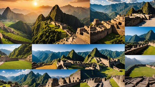 Collage of ancient world landmarks